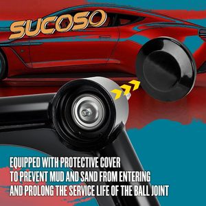 Bras de suspension supérieurs SUCOSO pour levage de 2 à 4 pouces pour kit de suspension avant Chevy Silverado 1500 GMC Sierra 1500 - Product Image 6