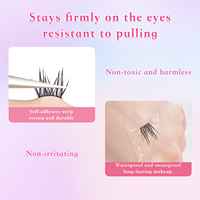 Cils à poser PRE50 effet œil de chat pour cils en grappe DIY