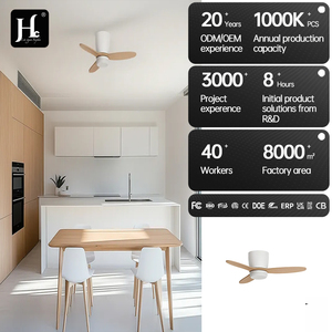 Ventilateurs de plafond modernes noirs avec 3 pales en ABS, lumière LED, moteur électrique AC et télécommande pour maison et hôtel - Product Image 5