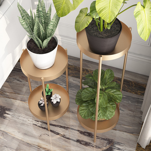 Affichage moderne jardinière étagère toile de fond centre de table plante <span class=keywords><strong>métal</strong></span> mur <span class=keywords><strong>extérieur</strong></span> or fleur support pour fleur - Product Image 6