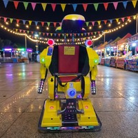 Robot en fibre de verre à chevaucher, électrique, pour usage intérieur et extérieur, véhicule partagé pour enfants pour parcs d'attractions et centres commerciaux