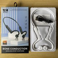 Earphone konduksi tulang harga rendah, headphone telinga terbuka Headset nirkabel olahraga tahan air
