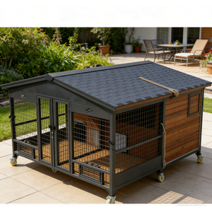 <span class=keywords><strong>Casa</strong></span> para <span class=keywords><strong>Perros</strong></span> Impermeable y Calefactada <span class=keywords><strong>con</strong></span> Ventanas Dobles, Diseño de Partición y Panel de Limpieza Extraíble - Product Image 1