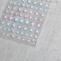 Nail art autocollant 5d, autocollant rose macaron étoile brillant nail art autocollant décoration