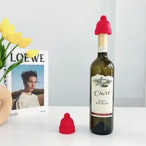 Step into creative Little Red Riding Hood silicone wine stopper Wine stopper Champagne bottle sealed stopper Sparkling bottle