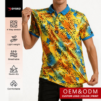 Polo de golf imprimé Océan pour hommes, vêtements de sport à séchage rapide, vêtements de golf personnalisés, t-shirts décontractés haut de gamme respirants