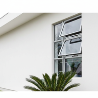 Ventanas de Toldo de Doble Acristalamiento Lukliving para Viviendas y Villas, Ventanas de Toldo Manuales de Aluminio con Aislamiento Térmico