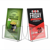 Présentoir de panneau d'affichage de carte de menu de comptoir support d'affichage de brochure acrylique personnalisé