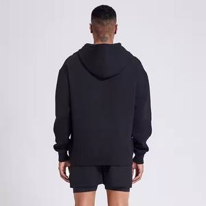 Sudadera con capucha de cordón de alta calidad Jersey Regular Fit Custom 350gsm Algodón Poliéster Otoño Tallas grandes Casual Pocket Sudaderas con capucha para hombres - Product Image 2