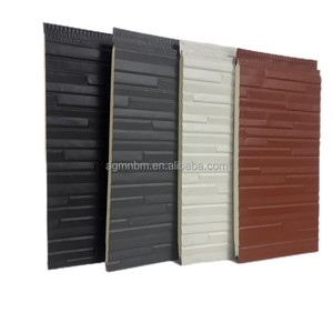 Revêtement métallique personnalisé de 16mm Panneau isolant moderne en polyuréthane sandwich en mousse <span class=keywords><strong>d</strong></span>'aluminium sculpté Mur extérieur Maisons préfabriquées - Product Image 6