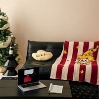 Weihnachts-Kuscheldecke AU-Größe Leichtgewichtige Weiche Sherpa-Fleece Wendbare Decke im Nordischen Stil Dekorative Couch-Sofa-Bett-Decke