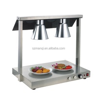 Lampes chauffantes LED commerciales dorées pour le maintien au chaud des pizzas et des plats de buffet, avec un design moderne et une conservation de la chaleur Gehong ABC-002