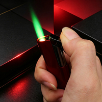 BROAD BD265-B Briquet électronique coupe-vent en métal au butane - Design moderne pour cadeaux d'affaires
