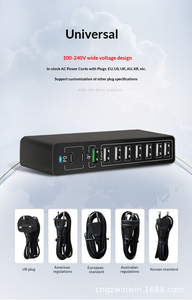 <span class=keywords><strong>Adaptateur</strong></span> de bureau <span class=keywords><strong>USB</strong></span> PD 75W à 2 ports avec charge rapide et protection contre les courts-circuits - Product Image 4