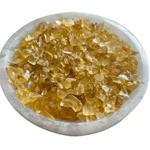 Wholesaler Premium Quality Natural Citrine Polished Gravel Crystal Chips Healing Reiki Gemstone Jewelry Gifts & Home Decoration