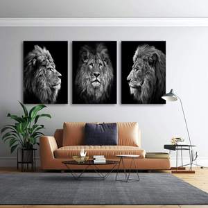 Prix d'usine bon marché, vente en gros, Portrait <span class=keywords><strong>de</strong></span> tête <span class=keywords><strong>de</strong></span> <span class=keywords><strong>Lion</strong></span>, <span class=keywords><strong>peinture</strong></span> d'art mural, décoration <span class=keywords><strong>de</strong></span> la maison, encadrée, prête à être accrochée - Product Image 3