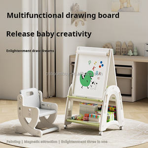 Chevalet d'art pour enfants à double face magnétique, <span class=keywords><strong>tableau</strong></span> <span class=keywords><strong>noir</strong></span> et <span class=keywords><strong>tableau</strong></span> blanc, réglable en hauteur, pour le dessin et la <span class=keywords><strong>peinture</strong></span> - Product Image 2