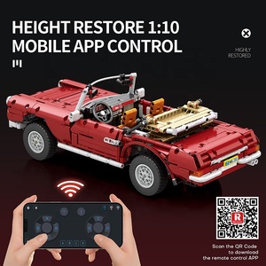 Reobrix 11005 Modello di <span class=keywords><strong>Auto</strong></span> Classica Vintage 280SL, <span class=keywords><strong>Auto</strong></span> Sportiva Telecomandata, Set di Blocchi da Costruzione per Bambini - Product Image 3