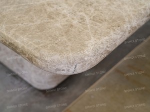 SH STONE Plan de travail moderne en marbre <span class=keywords><strong>Bianca</strong></span> Perla Grigio Orsola Beige pour îlot de cuisine, table centrale et meuble - Product Image 6