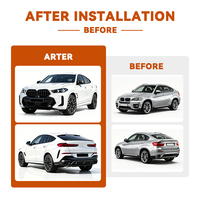 Kit carrosserie extérieur en PP pour BMW X6 E71 2008-2013, mise à niveau G06 LCI 25+ MT M Sport, pare-chocs de voiture, pièces automobiles, kit carrosserie de transformation ancien vers nouveau