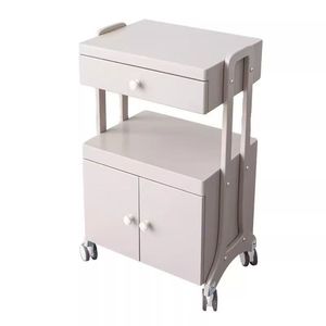 Multi-functional wooden beauty salon furniture mobile hydrotherapy <b>trolley</b> with <b>trolley</b> shelves for hair salon kitchens hotels - Product Image 4