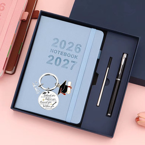 Agenda professionnel 2026-2027 <span class=keywords><strong>en</strong></span> anglais, carnet de notes transfrontalier avec sangle, planificateur d'efficacité, carnet personnalisé <span class=keywords><strong>en</strong></span> similicuir - Product Image 2