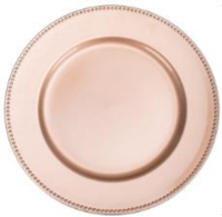 En vrac pas cher assiettes rondes Antique Reef or mariage cadre décoratif 13 pouces assiettes de chargeur en plastique