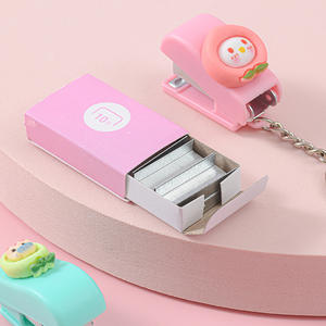 Mini grapadora de papel de plástico <span class=keywords><strong>Kawaii</strong></span>, colorida y barata - Product Image 4