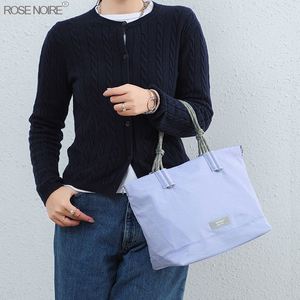 Nuevo Estilo 2026 Bolso Tote Simple de Nylon Impermeable con Correa Cruzada Inspirada en Colores, Ligero, de Mano, Unisex, Coreano - Product Image 2
