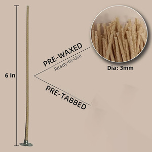 Vente en gros de mèches de bougies sans fumée en coton 100% pur ECO, accessoires de luxe pour la fabrication de bougies - Product Image 5