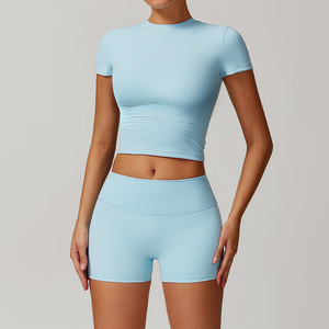 Tuta da donna a vita alta <span class=keywords><strong>per</strong></span> Yoga e <span class=keywords><strong>Fitness</strong></span> a Pattern solidi sport da corsa <span class=keywords><strong>tutto</strong></span> stretto - Product Image 4