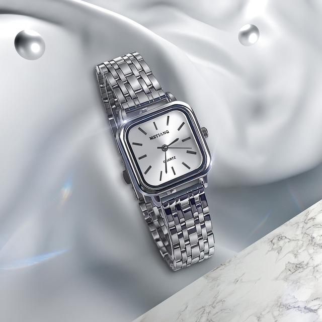 Hot Sale Luxury Watch for Women Fashion Stainless Steel Band Square Watch Elegant Waterproof Ladies Watch Reloj Smart watch