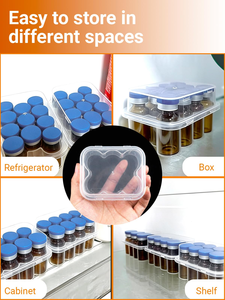Wholesale 2x3ml Clear <b>Plastic</b> Vial Storage <b>Box</b> for Peptide 3ml Storage Cases - Product Image 5