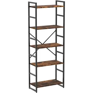 Estante industrial moderno para libros, estante de almacenamiento, estantería de 5 niveles, estantería alta, fábrica al por mayor para <span class=keywords><strong>muebles</strong></span> de sala de estar - Product Image 1