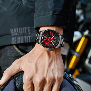 LIGE LG89177 Montre de volant de voiture pour homme Rotating 3D Sports <span class=keywords><strong>Car</strong></span> Men Watches Quartz Waterproof Wheel Wristwatch Reloj - Product Image 6