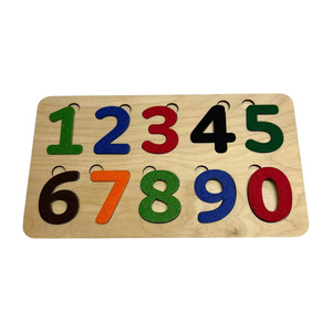 Jeu de puzzle numérique Montessori en bois de bouleau de qualité supérieure avec doublure en feutre, jouet d'apprentissage précoce des mathématiques pour les tout-petits de 3 ans et plus, modèle MOT-0027 OEM ODM - Product Image 1