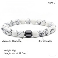 Zwarte Tijgeroog kralen armband, magnetische stenen, direct leverbaar, groothandel, agaat sieraden, unisex, Valentijnsdag