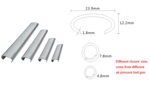 Agrafes à tête couronne en fer galvanisé C17 C24 de 16,9 mm et 24 mm pour matelas et canapés - Product Image 5