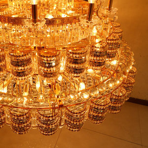 Villa doble piso habitación lámpara vestíbulo del Hotel Personalización <span class=keywords><strong>de</strong></span> Europa grande candelabro <span class=keywords><strong>de</strong></span> cristal LED - Product Image 4