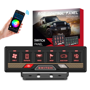 Panel de Interruptor táctil Digital IP68 a prueba de agua de 6 bandas con Control de aplicación para RV Boat UTV Jeep SUV Truck Use Switch Panel - Product Image 1