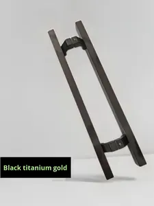 Barra cuadrada de pie de <span class=keywords><strong>herradura</strong></span> de montaje lateral, puerta corredera de vidrio templado de acero inoxidable, manija de puerta de vidrio de hotel moderna de gama alta - Product Image 5