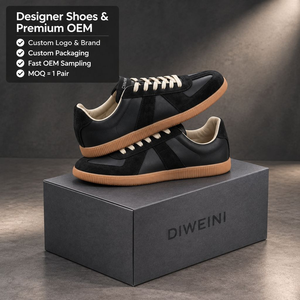 Zapatos de Diseñador de Lujo para Hombre y Mujer, Zapatos para Caminar de Gamuza Negra de Alta Calidad, Tenis Casuales, Zapatillas Nuevas - Product Image 1