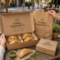 Boîte en papier kraft personnalisée pour les en-cas du Moyen-Orient, falafel, kibbeh, shawarma avec compartiment à sauce, vente en gros aux Émirats arabes unis, en Arabie Saoudite