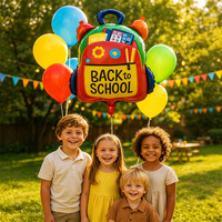 Ballons en aluminium en forme de crayon, cartable et bus pour la rentrée scolaire, décorations pour la maternelle et la salle de classe