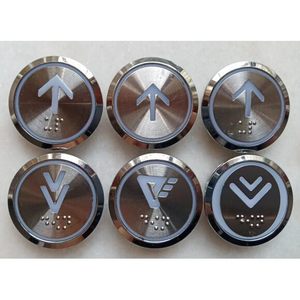 Elevator <b>Button</b> <b>Switch</b> Stainless Steel Metal Plastic Round <b>Push</b> <b>Button</b> For Elevator Control Panel - Product Image 1