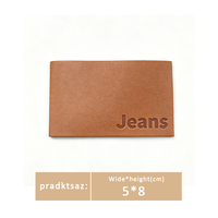 Écusson en cuir véritable personnalisé, logo gaufré à chaud, à coudre, accessoires vestimentaires écologiques, vente en gros OEM pour étiquettes de jeans