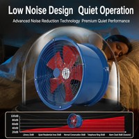 Ventilateur axial cylindrique de type conduit personnalisé, industriel, haute puissance, pour l'évacuation de fumée, anti-explosion, en fer électrique