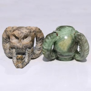 Piedras Curativas <span class=keywords><strong>de</strong></span> Cristal Natural Talladas a Mano <span class=keywords><strong>de</strong></span> 6 a 7 cm, Cuernos <span class=keywords><strong>de</strong></span> Palma, Calaveras <span class=keywords><strong>de</strong></span> <span class=keywords><strong>Cabra</strong></span> para Decoración del Hogar Fengshui - Product Image 6