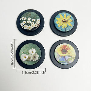 Art Peinture à l'huile Style Floret Socket Grip Support pliable pour téléphone Chrysanthème <span class=keywords><strong>Talk</strong></span> <span class=keywords><strong>Tok</strong></span> pour Iphone Mac Samsung Safe - Product Image 4