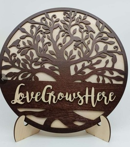 Tùy Chỉnh Bằng Gỗ Craff Tên Gia Đình Dấu Hiệu Cây Quà Tặng Từ Trẻ Em Cho Gia Đình Trang Trí Của Mẹ Món Quà Ngày - Product Image 5